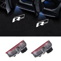 VW Automobilio Durų Pasitikimo Šviesos Logotipo Projektoriaus Žibintai Aksesuarai Volkswagen Golf R Rline Tiguan Touareg Polo GTI CC Passat black