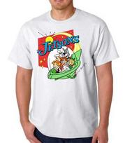 THE JETSONS T-T-shirt HANNA BARBERA CARTOON VERSION 2 ANIMATION ELROY 2XL beige