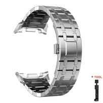 Stainless Steel Strap For Samsung Galaxy Watch 8 40 44mm/8 Classic 46mm Bracelet For Galaxy Watch 7 Ultra 2026 47mm Luxury Band Galaxy Ultra 47mm gray