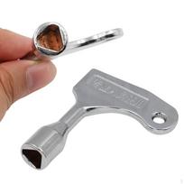 Single Triangle Key, Cabinet Spanner Multipurpose Water Meter Utility Key for Gas gray