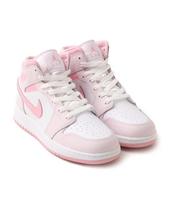 DQ8423-600 Nike GS Air Jordan 1 Mid Pearl Pink White Medium Soft Pink 6.5Y white