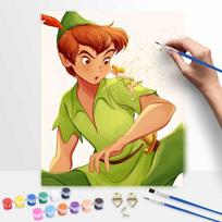 Disney Peter Pan and Tinker Bell oil painting art handmade painting kit handmade dsi home decoration birthday gift 30x40cm beige