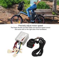 36V 500W Motor Speed Controller Finger Throttle Set Aluminum Alloy Electric Bike Conversion Kit for Electric Tricycle Motorcycle Modification black
