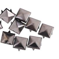 mm 100 pcs/pack Silver Quality Spikes Spots Nailhead Metal Releasable Square Rivets DIY Studs Sewing Decor Garment Supplies 8mm