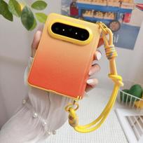 Applicable to Huawei Pura X Max mobile phone case new folding screen magnetic suction axis gradual change leather pattern anti-drop  cover huawei pura x max red