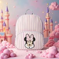 Disney Minnie Mouse Kids' Backpack/Mini Bag — Cute Shoulder Bag for Boys and Girls 25*20*14CM white