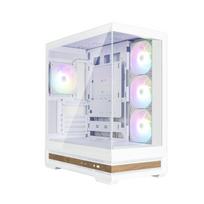 Zalman P40 NAMU ATX Mid Tower kompiuterio korpusas su 4 × 120 mm ARGB ventiliatoriais, baltas