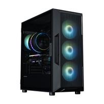 Zalman I3 NEO ARGB V2 ATX Mid Tower kompiuterio korpusas su 4 × 120 mm ARGB ventiliatoriais, juodas