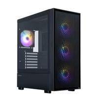 Zalman S6 ATX Mid Tower kompiuterio korpusas su 3 × 140 mm ir 1 × 120 mm FRGB ventiliatoriais, juodas