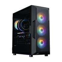 Zalman I3 NEO V2 ATX Mid Tower kompiuterio korpusas su 4 × 120 mm RGB ventiliatoriais, juodas
