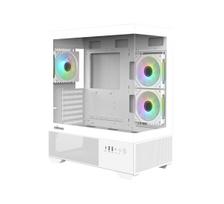 Zalman CHRONIX V2 ATX Mid Tower kompiuterio korpusas su 3 × 120 mm ARGB ventiliatoriais, baltas