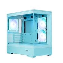 Zalman P30 V2 mATX Mini Tower kompiuterio korpusas su 3 × 120 mm ARGB ventiliatoriais, mėtų spalvos