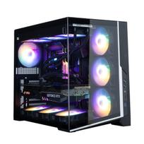 Zalman D40F ATX Mid Tower kompiuterio korpusas su 7 × 120 mm FRGB ventiliatoriais, juodas