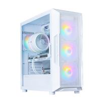 Zalman I3 NEO V2 ATX Mid Tower kompiuterio korpusas su 4 × 120 mm RGB ventiliatoriais, baltas