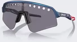 Oakley „Sutro Lite Sweep“ dviratininko akiniai – šviesiai mėlyni, perjungiami su perėjimu prie šviesos / prizminiai pilki