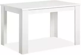 Homestyle4U Valgomasis stalas 120x80x76 cm baltas, išskleidžiamas, medinis
