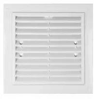 Ventika Vėdinimo grotelės MWR 215X175mm su tinkleliu ir tvirtinimo laikikliais baltos spalvos MWR215X175