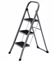 SONGMICS sulankstomos plieninės 3 pakopų kopėčios su rankena, 150 kg, GSL003GY01