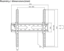 Laikiklis GoGEN Tilting TV Mount L for Screen Sizes 32" to 86"