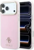 Cg Mobile Sas Guess Saffiano Small 4G & Classic Logo MagSafe dėklas iPhone 18 Pro Max / 17 Pro Max rožinis