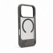 Dėklas Aizmugurējais vāciņš Evelatus Apple iPhone 18 Pro Rubber Coated MagSafe With Stand Case Smoke Pilkas