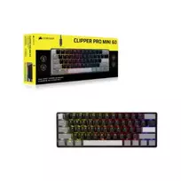 CORSAIR CLIPPER PRO MINI 60 Hall Effect Klaviatūra žaidimams RGB LED pašvietimas CORSAIR MGX Core Juodas PBT DS Keycaps Corsair CH-979101J-NA (0840440417156)