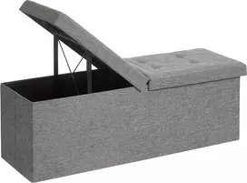 SONGMICS sulankstoma daiktadėžė-suoliukas 120 l, 110 x 38 x 38 cm, LSF71G