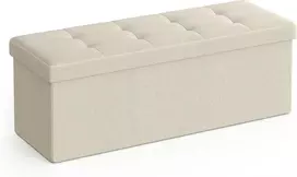 SONGMICS sulankstomas suoliukas-daiktadėžė 110 x 38 x 38 cm, 120 l, LSF77BE