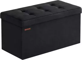 SONGMICS sulankstomas suolas su daiktadėže 76 x 38 x 38 cm, 89 l, LSF247B01