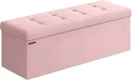 SONGMICS sulankstomas pufas-suoliukas su daiktadėže 131 l, 110 cm, LSF277R01