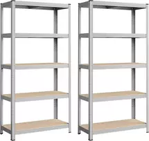 SONGMICS metalinių sandėliavimo lentynų komplektas 2 vnt., 180 x 90 x 40 cm, GLR80SV