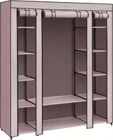 SONGMICS sulankstoma medžiaginė drabužių spinta su 12 lentynų, 150 x 45 x 175 cm, LSF003P02