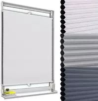 WOLTU plisuota tamsinamoji korinė žaliuzė be gręžimo 50 x 130 cm, balta, 4063425099000