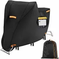 SRIMMIT motociklo uždangalas 420D Oksfordo audinio, atsparus vandeniui, XXL 244 x 104 x 124 cm MC420D