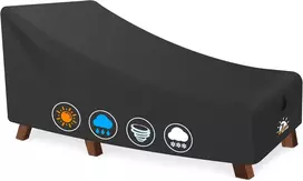 Zettum sodo gulto uždangalas iš 600D audinio su PU danga, 213 x 81 x 81 cm, OPLC-32-84-32-BLK