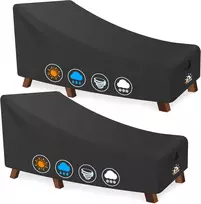 Zettum gultų uždangalai 213,4 x 81,3 x 81,3 cm, 2 vnt., 600D Oksfordo audinys OPLC-32-84-32-BLK-2P-EU