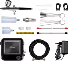 Wiltec aerografo kompresoriaus rinkinys HS-A9K, 150 W, su 1,8 m žarna, 65120