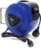 XPOtool automatinis kabelio būgnas 20 m, 1000/2300 W su 180° sieniniu laikikliu 62692