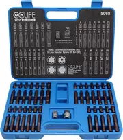 CCLIFE 54 dalių antgalių rinkinys S2 su 3/8 ir 1/2 col. adapteriais 5068