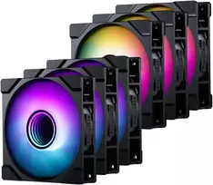 PHANTEKS "6-pack", 3-pack M25 Gen2 D-RGB Standard Fans + 3-pack M25 Gen2 D-RGB Reverse Blade Fans, 120mm - juodas