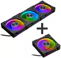 Ventiliatorius PHANTEKS D30 PWM Regular Airflow D-RGB Fan - 120mm, juodas + 3-pack
