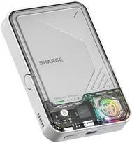 Rayovac SHARGE ICEMAG 2 nešiojamasis akumuliatorius, 10 000 mAh, 15 W Qi2, 30 W USB-C – permatomas (YDD-SG-JF2CX-BAI)
