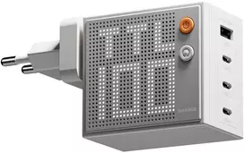 Įkroviklis PowerNeed SHARGE Pixel 100 GaN, 100 W, 3x USB-C, 1x USB-A – baltas (CDT-SG-100-EUR-DZP-BAI)