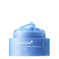 Drėkinamasis kapsuliuotos tekstūros veido kremas su hialuronu „Hyaluronic Acid Capsule Cream", MEDICUBE, 55 g