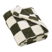 Baltos spalvos/žalios spalvos antklodė ir pledas 130x170 cm Cosy Soft Checkerboard – Catherine Lansfield