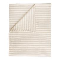 Natūralios spalvos iš medvilnės antklodė ir pledas 150x200 cm Cotton Muslin Stripe – Bianca