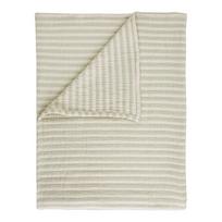 Žalios spalvos iš medvilnės antklodė ir pledas 150x200 cm Cotton Muslin Stripe – Bianca