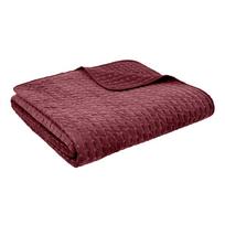 Bordo spalvos iš velveto dygsniuota lovatiesė 240x260 cm Attica Velvet – Bianca