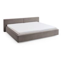 Taupe spalvos dvigulė lova audiniu dengta su sandėliavimo vieta su lovos grotelėmis 200x240 cm Cube – Meise Möbel