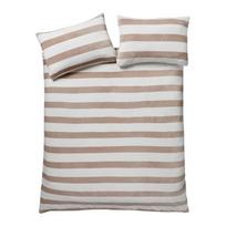Natūralios spalvos iš sherpa vilnos viengulė patalynė 135x200 cm Cosy Sherpa Stripe – Catherine Lansfield